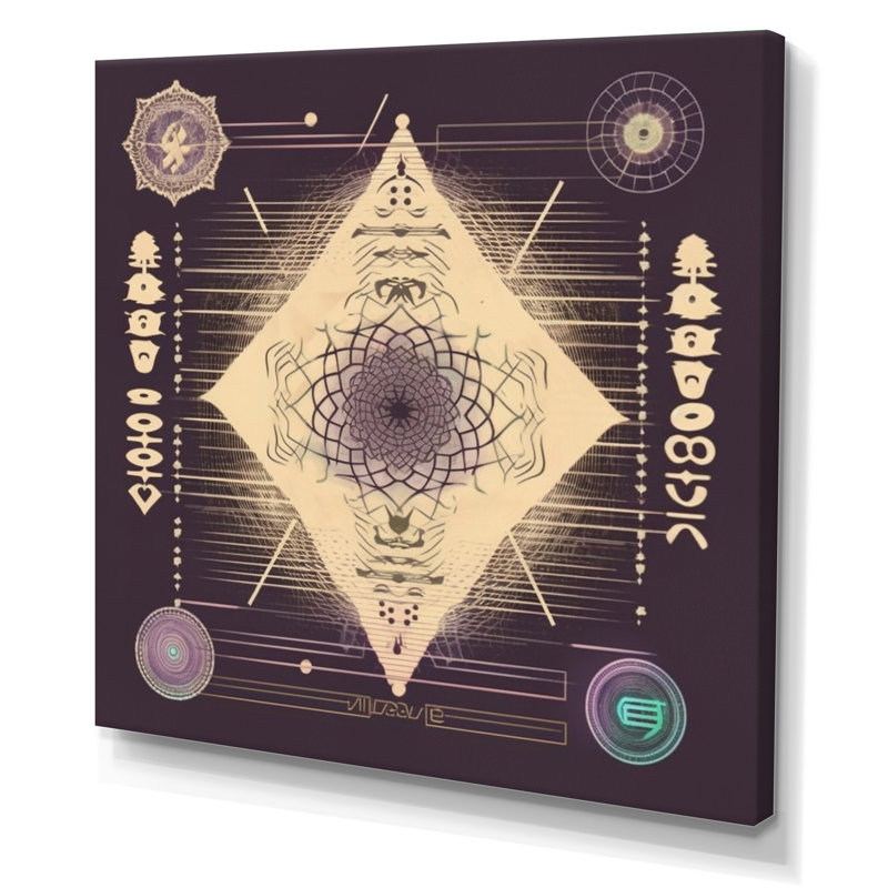 «Spirit Invocation Vintage Mandala I» sur, Toile tendue, H 16 po x l 16 po x P 1 po