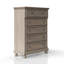 Commode 5 tiroirs gris antique