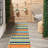 Duxbury Geometric Bohemian Indoor/Outdoor Area Rug Orange/Navy/Green-69986545