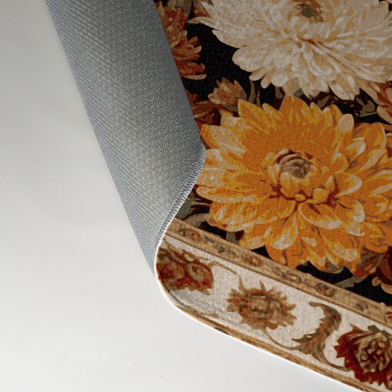 Tapis d'intérieur et d'extérieur brun Botanical, Rectangulaire 3 pi x 5 pi