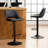 Swivel Adjustable Height Bar Stools, Faux Leather Upholstered Counter Stools, Modern Pub Stools-2067231097