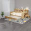 Lit simple multifonctionnel en bois avec rangement, design moderne pour la maison