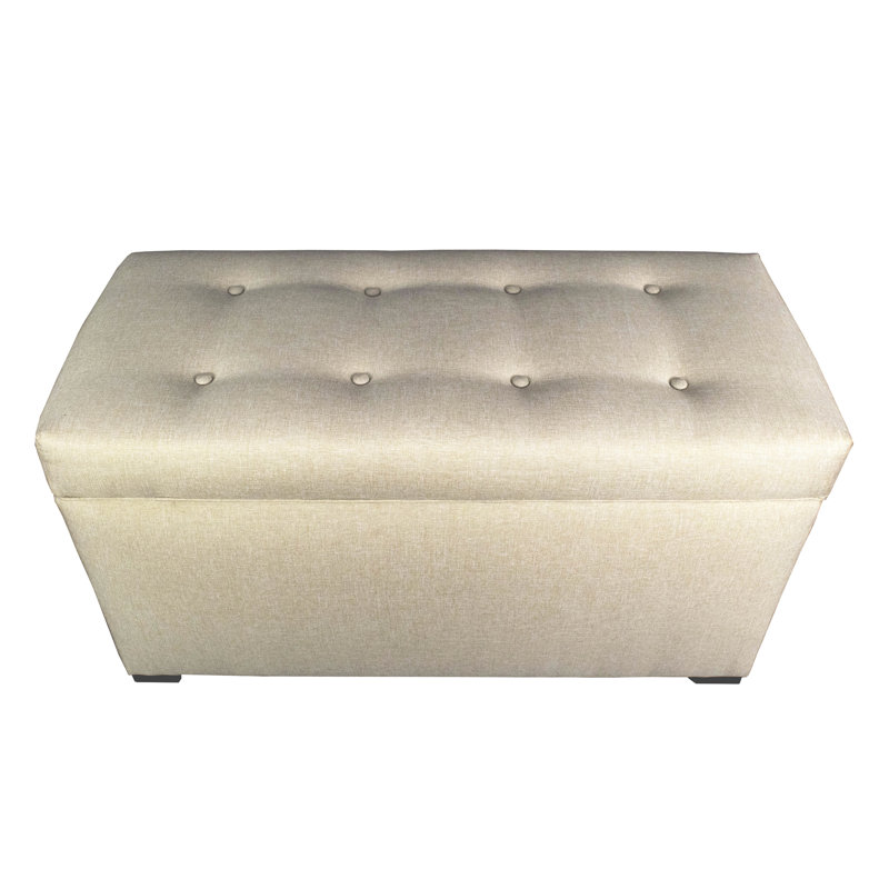 Ayleen Upholstered Storage Bench, Sand