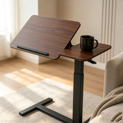 Height Adjustable Overbed Table with Wheels