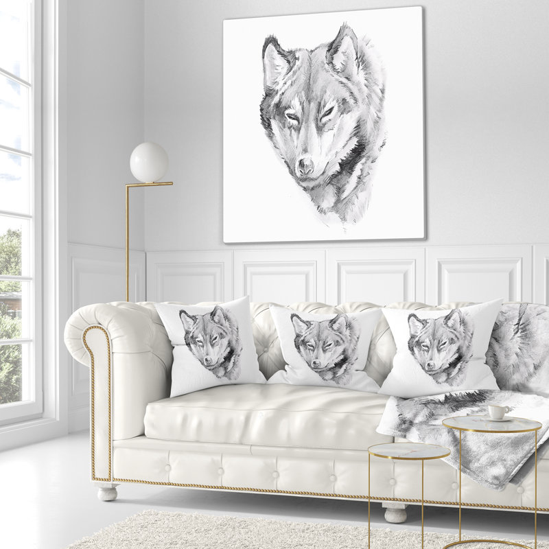 Coussin Animal Art, 18 po x 18 po, Carré