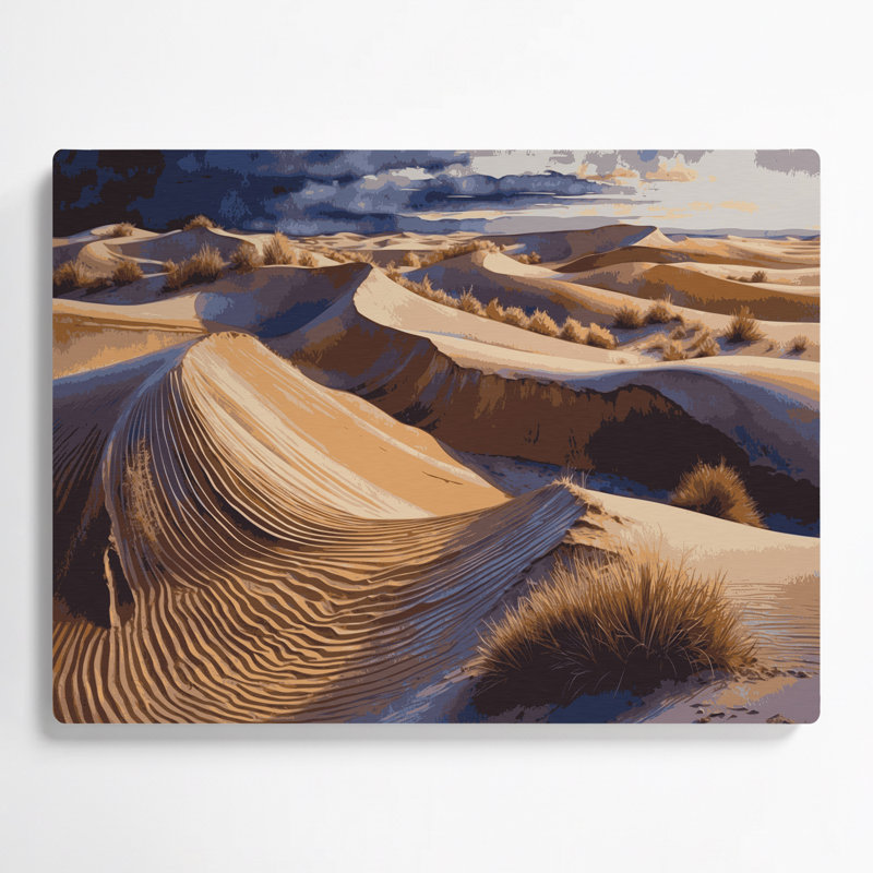 Art mural noir en métal South Dune, H 11 po x l 14 po