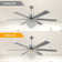 Leisel 65" 6 - Blade Crystal Chandelier Ceiling Fan with Lights and Remote, 6 Speeds Reversible Ceiling Fan