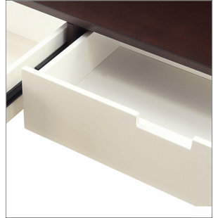 Espresso and White 2-drawer Sofa Table
