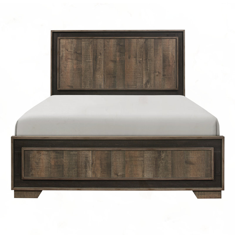 Lit moderne à finition bicolore 1pc, Queen
