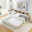 Lit de jour à hauteur réglable en velours avec lit gigogne multifonctionnel Upholstery-118093618