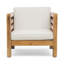 Fauteuil club beige - Bois et coussins imperméables pour l'extérieur avec