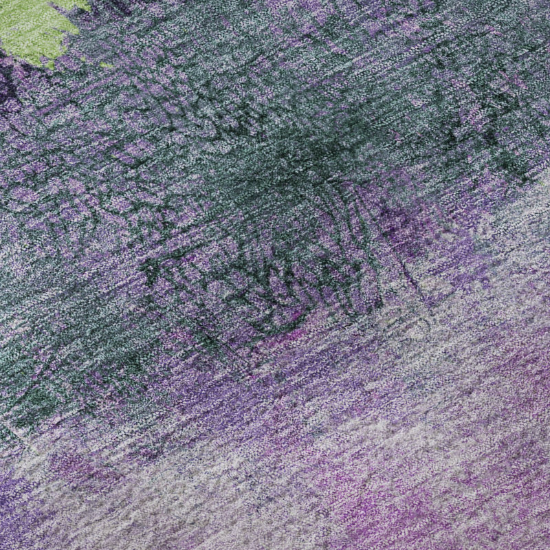 Tapis abstrait Varroville AMF1716 lavable à la machine de qualité supérieure, Rectangle 1 pi 8 po x 2 pi 6 po