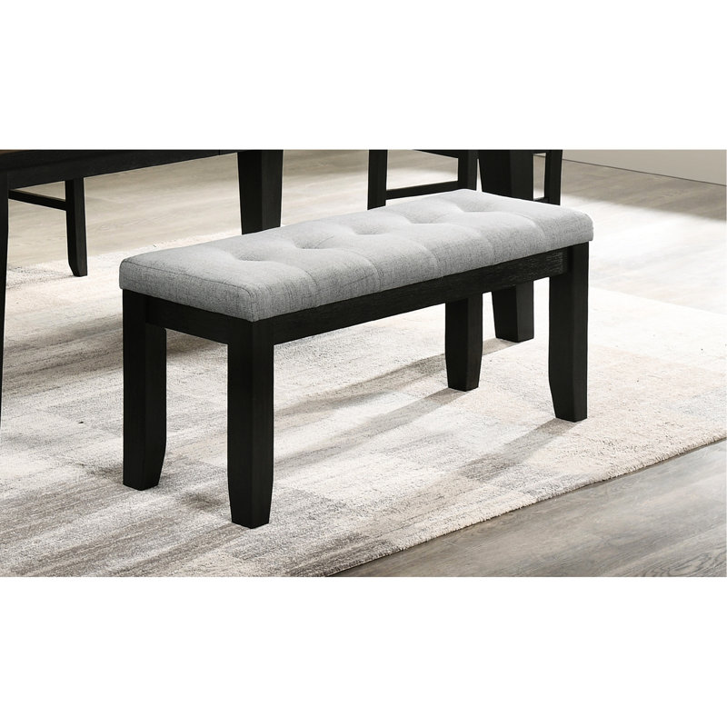 Banc rembourré gris Alvarenga