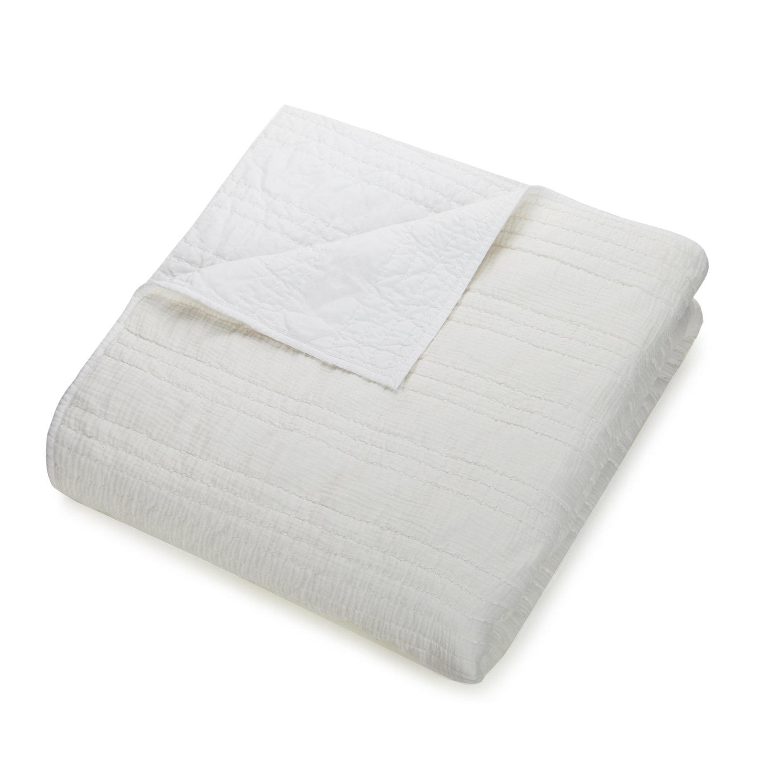 Kennison Cotton Quilt Set, Queen Quilt, White