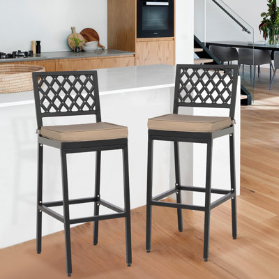 Randin 40.1" Patio Bar Stool with Cushion