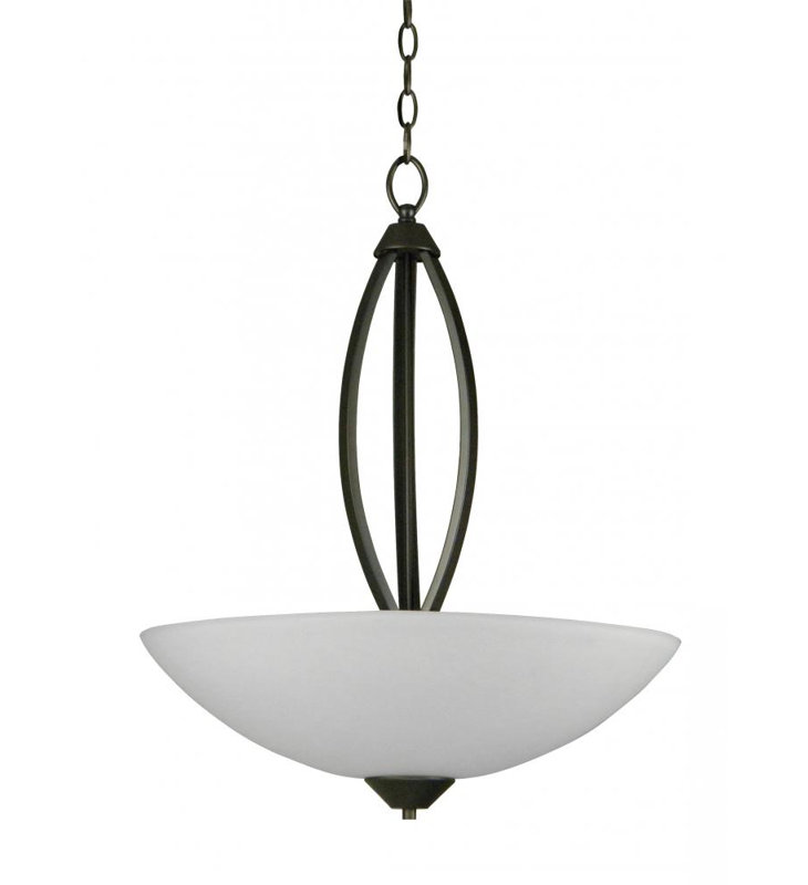 Luminaire suspendu unique à 3 lumières Anna, Argent ancien
