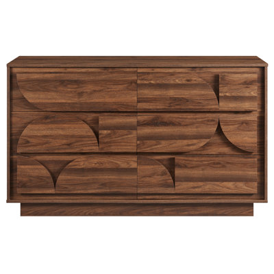 Bulwark 6-Drawer Dresser In Walnut