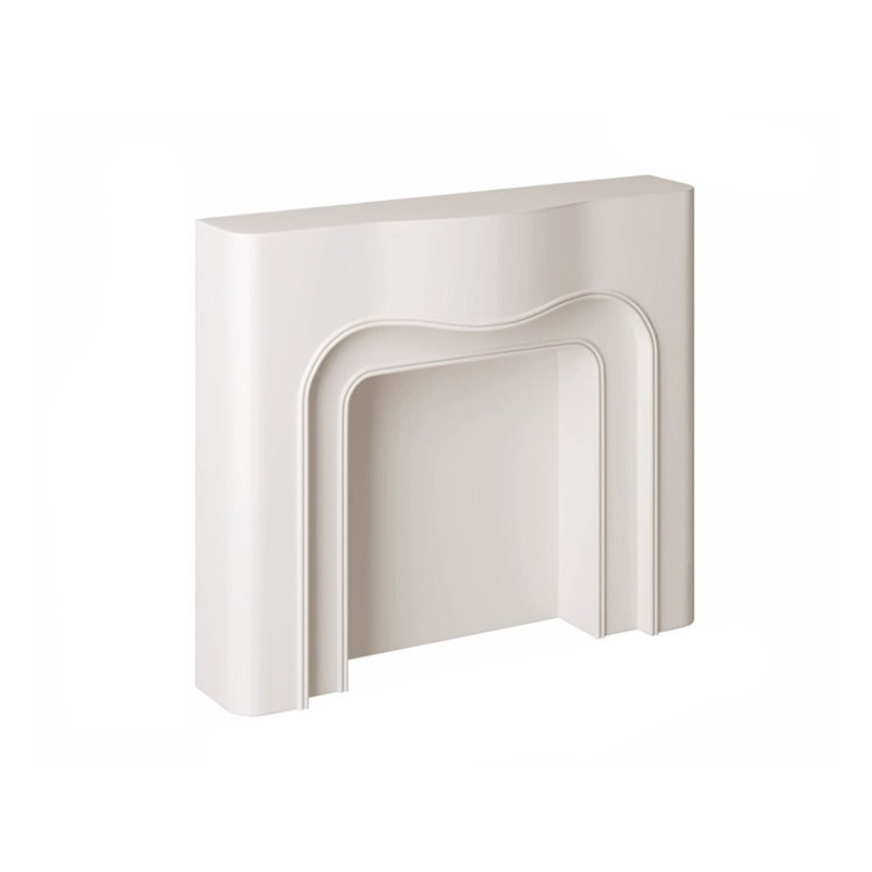 Simple and stylish wall-mounted fireplace cabinet