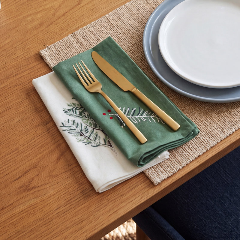 Melina Linen Floral Square Napkin