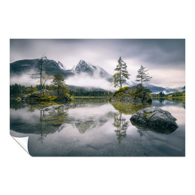 Rainy Morning At Hintersee - No Frame Print