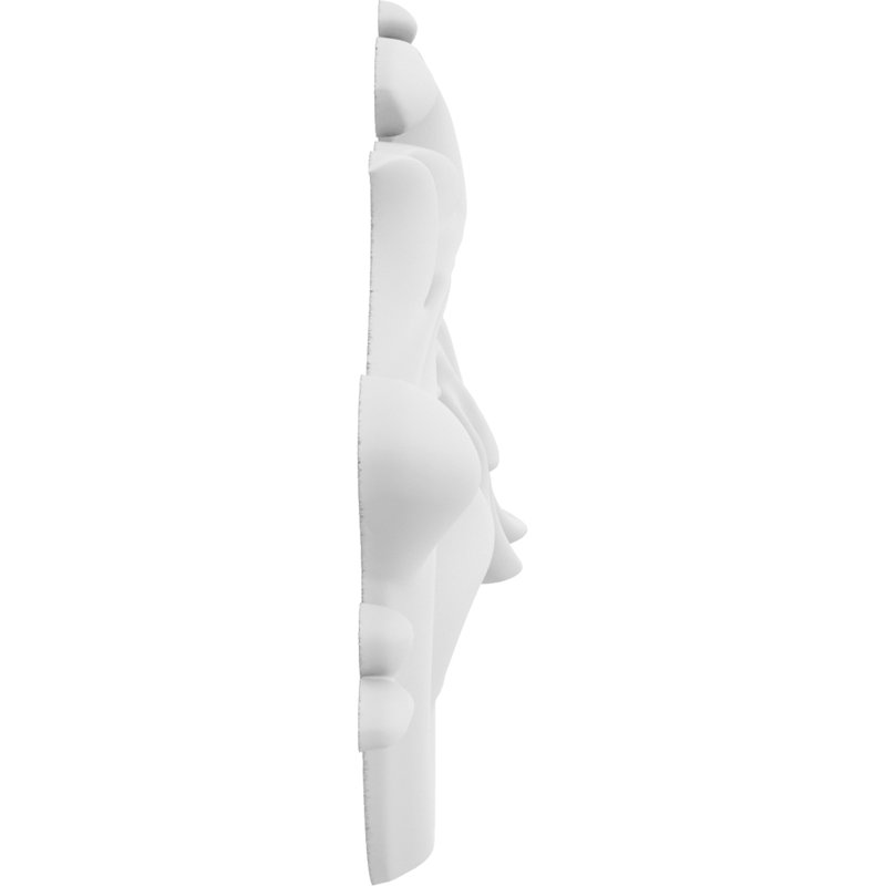 Applique Fayette Rosette, H 5 po x l 10 po x P 0,88 po, Gauche