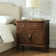 Dyals Traditional 27"Tall Nightstand Design Rattan Cabinet Doors with Built-in Power Outlet and Adjustable Shelf