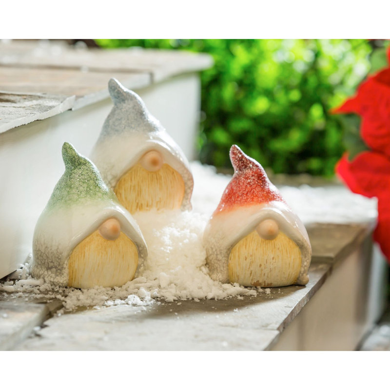 Petite statue de jardin gnome en céramique