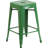 Commercial Grade Metal Counter Height Stool Set Of 4, Backless Indoor/Outdoor Stackable Barstools With Square Seats