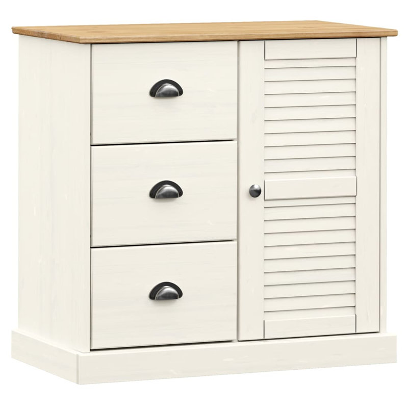 78cm Solid Wood Sideboard, White