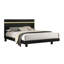 Ensemble de chambre à coucher double, noir et or, ensemble de 3 pièces avec commode et table de chevet-133711478
