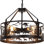 Lustre rustique de style campagnard avec un design d'ours et de cerf, luminaire suspendu de plafond réglable à 4 lumières pour la salle à manger, la cuisine, la cabane, le pavillon ou le vestibule