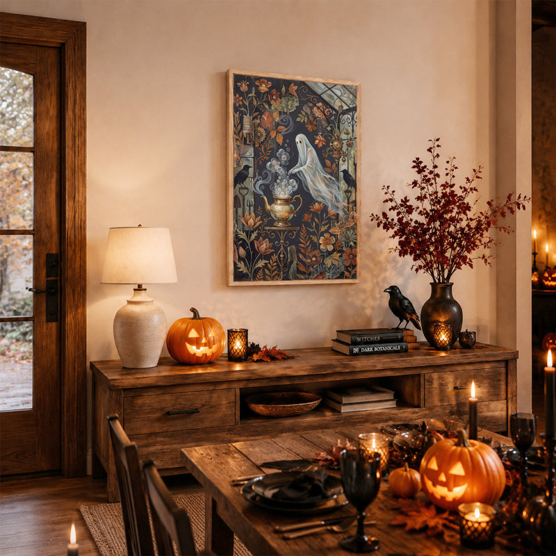 Art mural sur toile Halloween, 24"H x 18"W