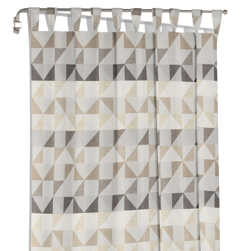 Gareth Room Darkening Curtain Single Panel, 132cm Width x 225cm Drop, Brown, grey and beige