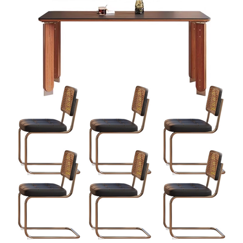 Table de salle à manger rétro et élégante, H 29,52 po x L 62,99 po x l 31,49 po
