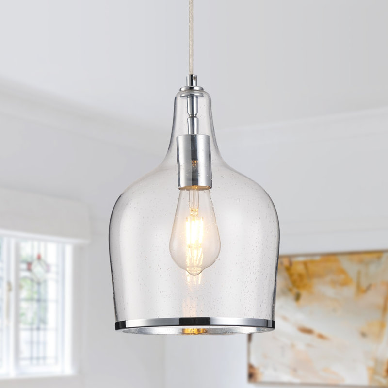 1 - Light Single Pendant, Chrome