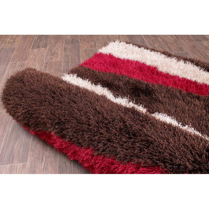 Xanthos Boston Shag Red Rug, Rectangle 60 x 110cm