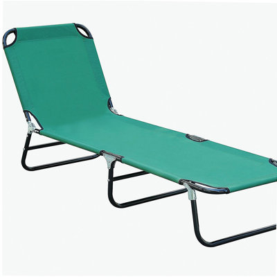 Méridienne de patio pliante, chaise de bronzage d'extérieur