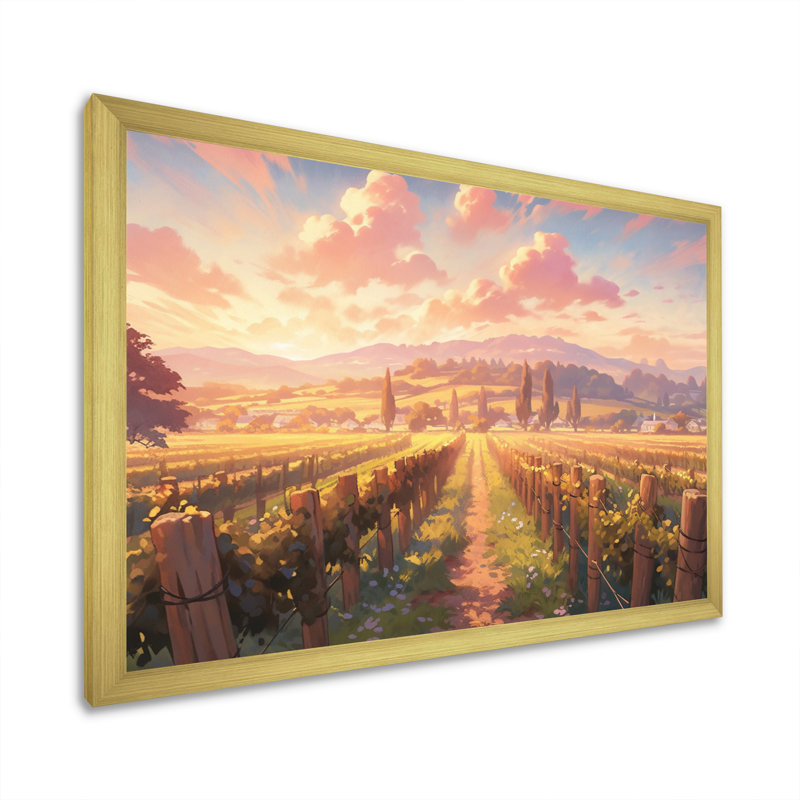 Valley Getaway III - Imprimé, Cadre doré à une seule photo, H 34 po x l 44 po x P 1,5 po