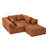 Boneless 5 - Piece 142" Upholstered L Shape Sofa With Convertible Chaise-738985806