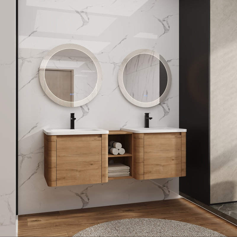 Bathroom Vanity with Top, 60"