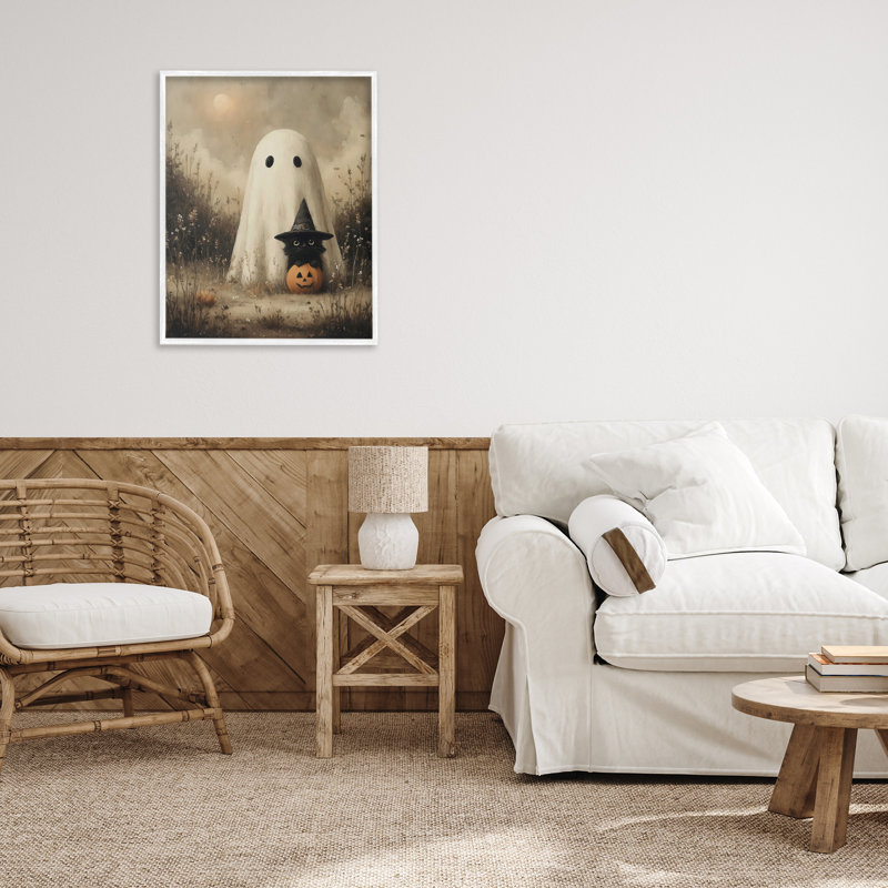 Ghost & Black Kitten, estampe numérique, design par Arlington Prints, H 20 po x l 16 po