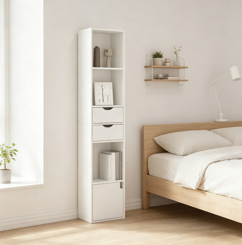 157.51 cm H x 30.01 cm W Bookcase