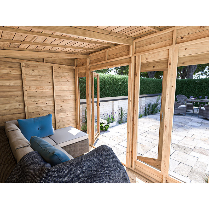 Dunster House Summerhouse 3 x 1.8m (10' x 6') Pent Roof,  Fully Pressure Treated