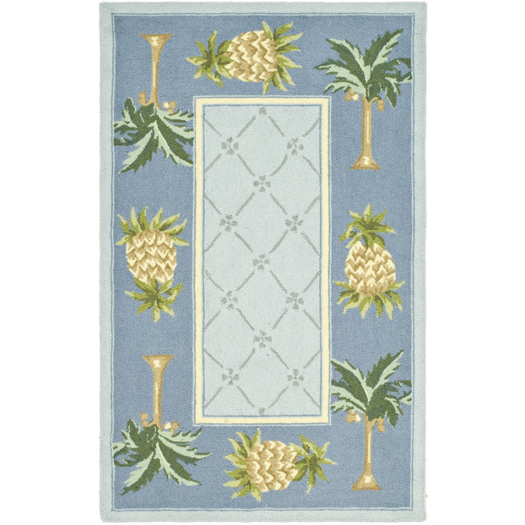 Hogle Hand Hooked Wool Pile Geometric Rug