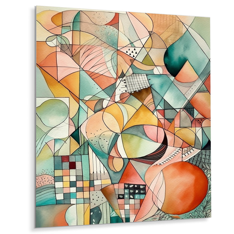La géométrie de la décoration murale couleur, H 20 po x l 12 po x P 1 po