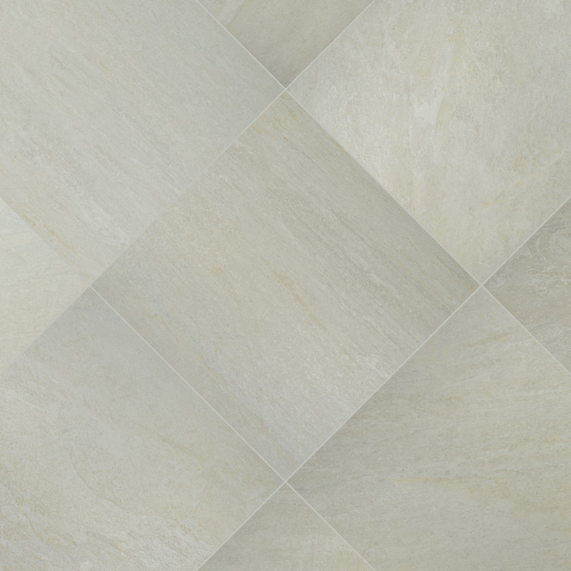 Lucenta 24 in. x 24 in. Matte Porcelain Stone Look Floor and Wall Tile, Snow