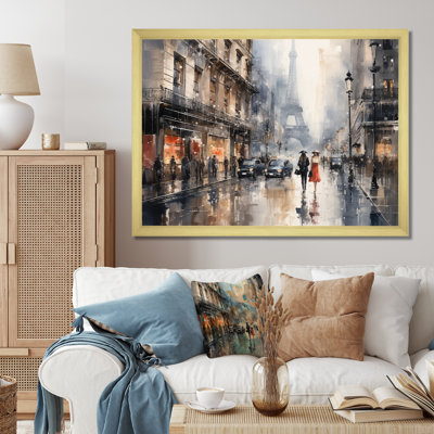 «Fashion Couture Cityscape», art mural encadré