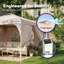 Quictent 3m x 3m Pop Up Gazebo with 3 Removable Sidewalls, Instant Setup Canopy Tent with Center Lock, Portable Shelter for Garden Party, Camping, Grey-124005059