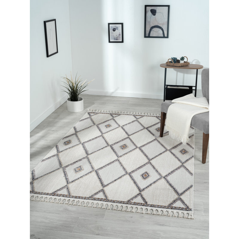 Luna beige Rug, Rectangle 140 x 200cm