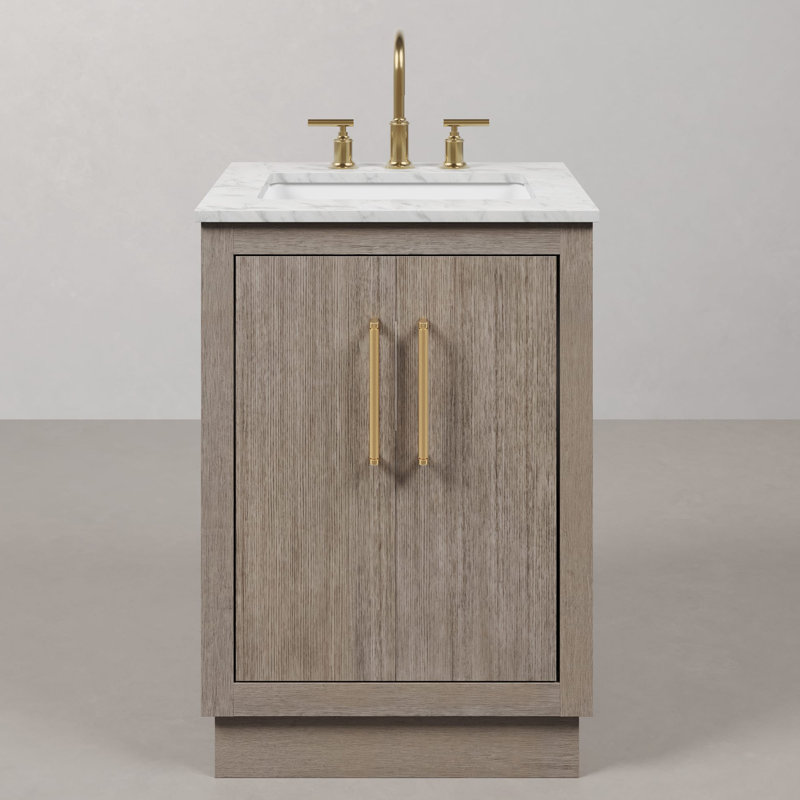 Hugo 24'' W Single Vanity, Satin Gold
